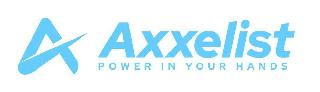A AXXELIST POWER IN YOUR HANDS logo
