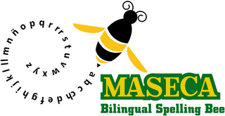 A B C CH D E F G H I J K L LL M N Ñ O P Q R RR S T U V W X Y Z MASECA BILINGUAL SPELLING BEE logo