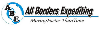 A B E ALL BORDERS EXPEDITING MOVING FASTER THAN TIME logo