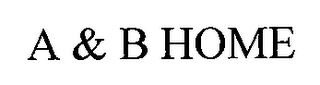 A & B HOME logo