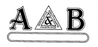 A & B SUPERLATIVE QUALITY ALWAYS MAINTAINED logo