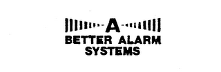 A BETTER ALARM SYSTEMS logo