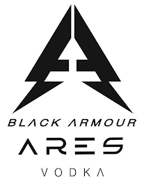 A BLACK ARMOUR ARES VODKA logo