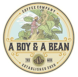 A BOY & A BEAN COFFEE COMPANY ESTABLISHED 2020 TRD MRK logo
