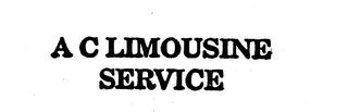A C LIMOUSINE SERVICE logo