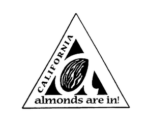 A CALIFORNIA ALMONDS ARE IN! logo