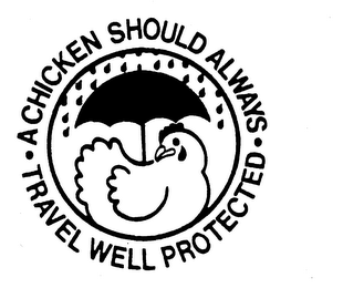 A CHICKEN SHOULD ALWAYS TRAVEL WELL PROTECTED logo