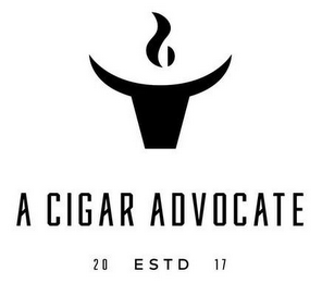 A CIGAR ADVOCATE 20 ESTD 17 logo