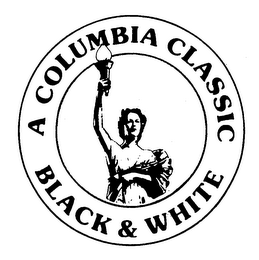 A COLUMBIA CLASSIC BLACK AND WHITE logo