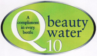 A COMPLIMENT IN EVERY BOTTLE BEAUTY WATER Q10 logo