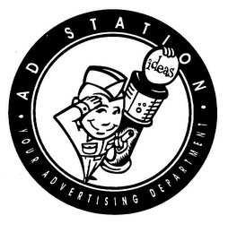 A D STATION YOUR ADVERTISING DEPARTMENT IDEAS logo