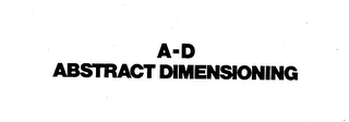 A-D/ABSTRACT DIMENSIONING logo