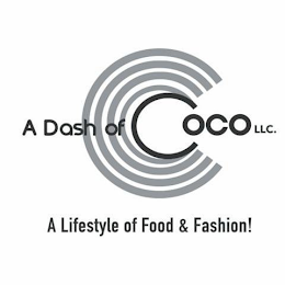 A DASH OF COCO LLC. A LIFESTYLE OF FOOD & FASHION! logo