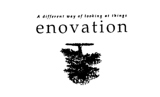 A DIFFERENT WAY OF LOOKING AT THINGS ENOVATION logo