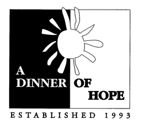 A DINNER OF HOPE ESTABLISHED 1993 logo