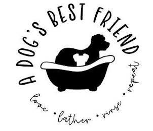 A DOG'S BEST FRIEND LOVE LATHER RINSE REPEAT logo