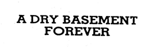 A DRY BASEMENT FOREVER logo