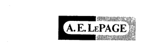 A. E. LEPAGE logo