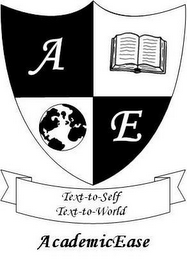 A E TEXT-TO-SELF TEXT-TO-WORLD ACADEMICEASE logo