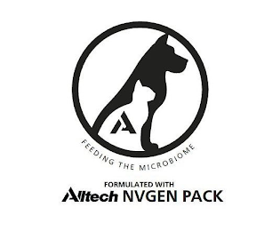 A FEEDING THE MICROBIOME FORMULATED WITH ALLTECH NVGEN PACK logo