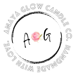 A G ANAYA GLOW CANDLE CO. HANDMADE WITH LOVE logo