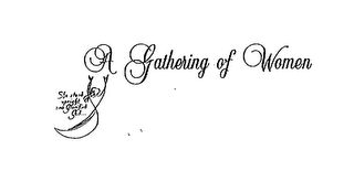A GATHERING OF WOMEN SHE STOOD UPRIGHT AND GLORIFIED GOD... logo