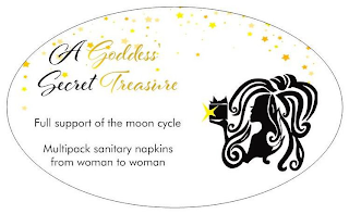 A GODDESS' SECRET TREASURE FULL SUPPORTOF THE MOON CYCLE MULTIPACK SANITARY NAPKINS FROM WOMAN TO WOMAN logo