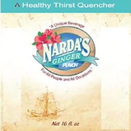 A HEALTHY THIRST QUENCHER A UNIQUE BEVERAGE NARDA'S GINGER PUNCH FOR ALL PEOPLE AND ALL OCCASIONS logo