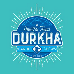 A HEALTHY TREAT DURKHA CANINE CHEWS EST2015 logo