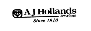 A J HOLLANDS JEWELERS SINCE 1910 logo