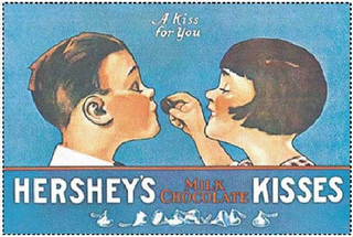 A KISS FOR YOU HERSHEY'S KISSES MILK CHOCOLATE logo