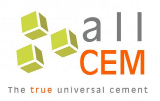 A L L CEM THE TRUE UNIVERSAL CEMENT logo