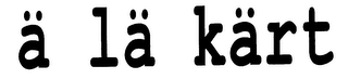 A LA KART logo