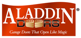 A LADDIN D RS GARAGE DOORS THAT OPEN LIKE MAGIC logo