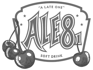 "A LATE ONE" ALE 8 1 SOFT DRINK logo