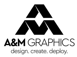 A M A&M GRAPHICS DESIGN. CREATE. DEPLOY. logo