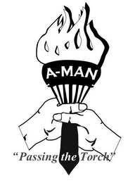 A-MAN "PASSING THE TORCH" logo
