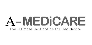 A-MEDICARE THE ULTIMATE DESTINATION FORHEALTHCARE logo