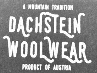 A MOUNTAIN TRADITION DACHSTEIN WOOLWEAR PRODUCT OF AUSTRIA logo