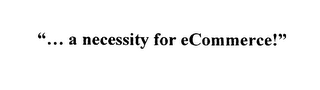 "... A NECESSITY FOR ECOMMERCE!" logo