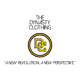 "A NEW REVOLUTION, A NEW PERSPECTIVE." THE DYNASTY CLOTHING DC logo