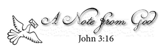A NOTE FROM GOD JOHN 3:16 logo
