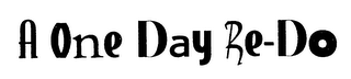 A ONE DAY RE-DO logo