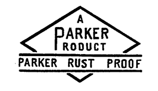 A PARKER PRODUCT PARKER RUST PROOF logo