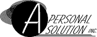 A PERSONAL SOLUTION INC. logo