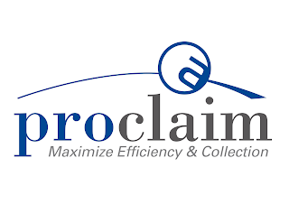 A PROCLAIM MAXIMIZE EFFICIENCY & COLLECTION logo