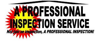 A PROFESSIONAL INSPECTION SERVICE NOT JUST AN INSPECTION, A PROFESSIONAL INSPECTION! logo