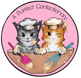 A PURRFECT CONFECTIONARY logo
