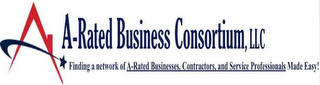 A-RATED BUSINESS CONSORTIUM, LLC FINDING A NETWORK OF A-RATED BUSINESSES, CONTRACTORS, AND SERVICE PROFESSIONALS MADE EASY! logo