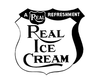 A REAL REFRESHMENT REAL ICE CREAM logo